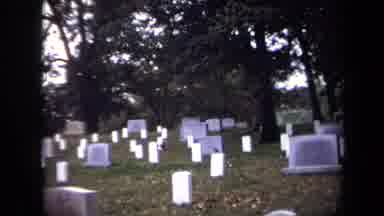 Washington DC USA (1970): Home Video Of Multiple Graves In A Cemetery Next To A