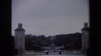 Washington DC USA (1970): Footage Of Road Leading Up To Building With Columns And
