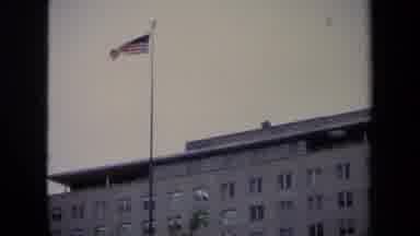 Washington DC USA (1970): Camera Spans Front Entrance To Large Government Looking