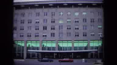 Washington DC USA (1970): A Big Gray Building With Green Colored Buildings And Old