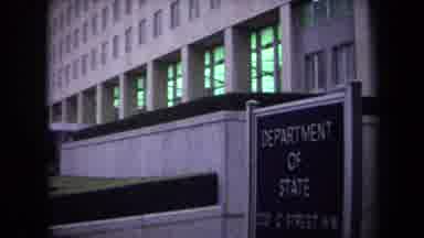 Washington DC USA (1970): Huge Building And Then Video Cuts To Someone Driving On