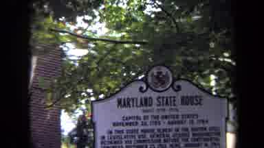 Washington DC USA (1970): A Short Image Of A Historical Marker Apparently Outside