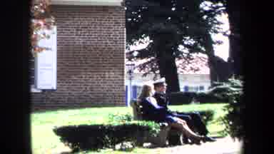 Washington DC USA (1970): Vintage Video Couple On Bench Walking And Hugging