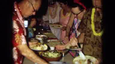 California USA (1971): A Family Interacting Together For A Big Holiday Meal