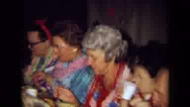 California USA (1971): Video Of The Elderly Gathering To Eat At A Hawaiian Party