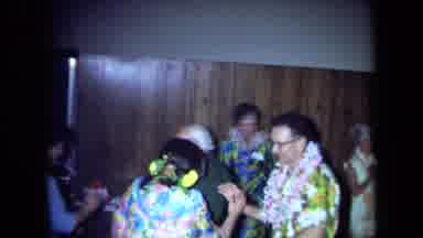 California USA (1971): Old Footage Of A Hawaiian Themed Dance Party With Men And