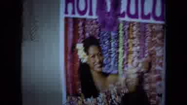 California USA (1971): Camera Zooming In On Posters Of Hawaii Belly Dancers