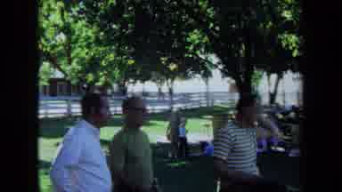 California USA (1971): Conversation In The Park With 3 Males And A Female