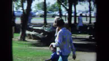 California USA (1971): Women And Children Are In A Park In What Looks Like A Fun