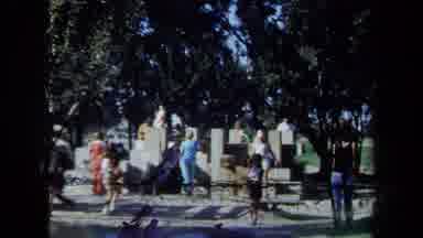 California USA (1971): Old Timers Celebrating Holiday At Park Hosting Picnic With