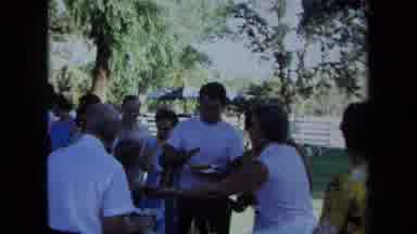 California USA (1971): Community Celebration And Eating Food