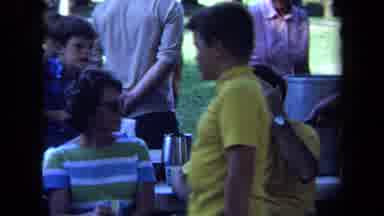 California USA (1971): Some Men And Women Talking And Wearing Sunglasses At An
