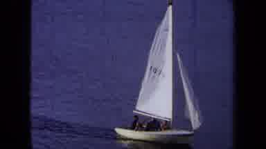 California USA (1971): A View Of People Sailing On A Boat In The Ocean