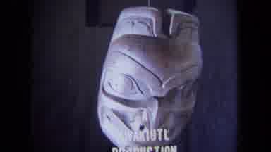 California USA (1971): Two Scary Looking White And Black Carved Statues For Tribal