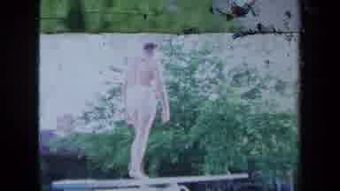 California USA (1971): 90s Father Trying To Show Off To His Sons How To Do The