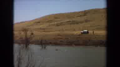 Laguna Hills California USA (1971): Car Parked On Side Of A Body Of Water (Maybe A