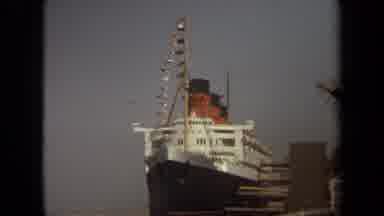 Long Beach California USA (1971): Ship Heading Into Port