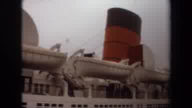 Long Beach California USA (1971): Large Passenger Cruise Ship With Red And Black
