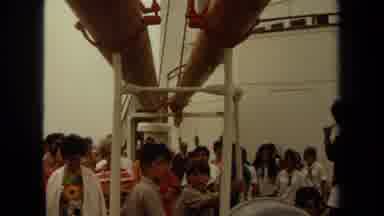 Long Beach California USA (1971): People Taking A Trip On The Ship With Kids