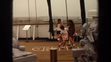 Long Beach California USA (1971): Kids Having Fun While Playing Hopscotch On A