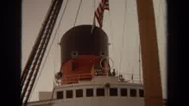Long Beach California USA (1971): Tour Boat With American Flag