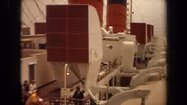 Long Beach California USA (1971): Workers And Passengers Walking Around On A Big