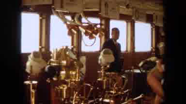 Long Beach California USA (1971): Man Talking On A Yacht
