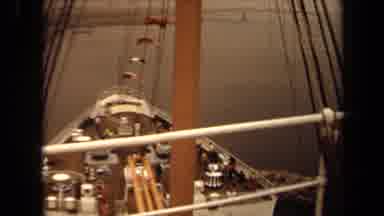 Long Beach California USA (1971): A Large Vessel Remains Anchored Near To The