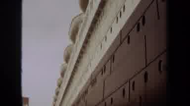 Long Beach California USA (1971): Side Scrolling View Of A Very Large Ship Along