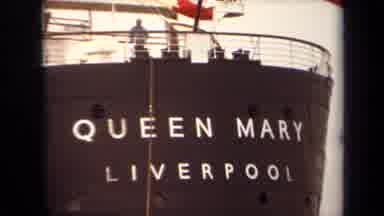 Long Beach California USA (1971): A View Of The Front Of A Giant Ship With Queen