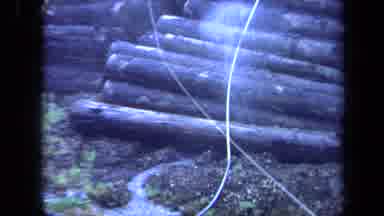 Maine USA (1971): Four Hundred Logs Were Quickly Yet Neatly Set In Place In Effort