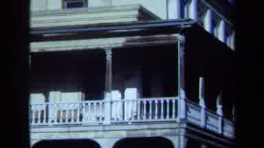 Maine USA (1971): Old Plantation House With Wrap Around Porch And Washed Out Paint