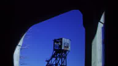 Maine USA (1971): Video Of An Old Building From A Mine Pans Onto A Hilltop