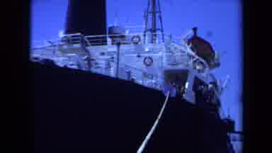 Maine USA (1971): Sliding Image Of A Large Historic Ship With An Added Shot Of A