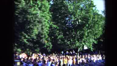 Sacramento California USA (1971): A Group Of People Gathered In The Park And