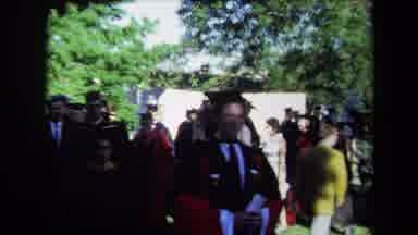 Sacramento California USA (1971): Degree Convocation Gown Cap Walking Arena Crowd