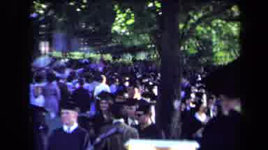 Sacramento California USA (1971): Sunny Day Students In Black Caps And Gowns At