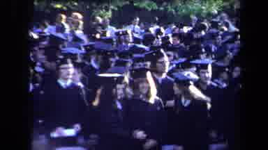 Sacramento California USA (1971): Students Graduating All Standing Together In