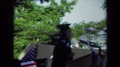 Sacramento California USA (1971): Students Speak On Stage At The Graduation