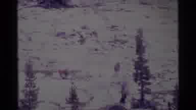 MINARET WILDERNESS CALIFORNIA USA .M-1975: Hikers With Backpacks Walking Up A