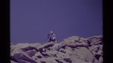 MINARET WILDERNESS CALIFORNIA USA .M-1975: Spectators Viewing A Mountain Canyon