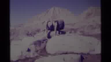 MINARET WILDERNESS CALIFORNIA USA .M-1975: Sculpture Sitting Atop Rock Showing