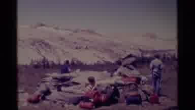 MINARET WILDERNESS CALIFORNIA USA .M-1975: Man Leaning Against A Rock And Is