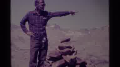MINARET WILDERNESS CALIFORNIA USA .M-1975: Man In The Desert Contemplating The