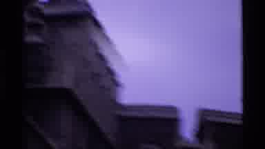 London England (1969): Home With Large Windows And Crowd Gathered In Front Of A