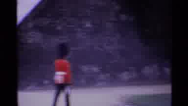 London England (1969): Woman And Beefeater Marching Back And Forth