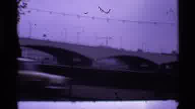 London England (1969): Still Footage Street Bridges River Electric Post Window
