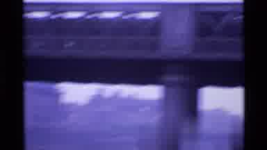 London England (1969): The Train Goes To The Bridge And Shows The Board For The