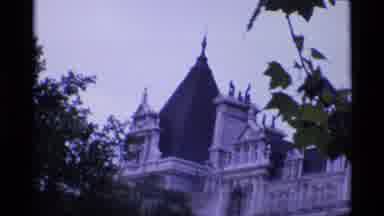 London England (1969): Large Tall White Buildings In The Busy City Of London