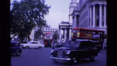 London England (1969): Traffic That Is Displaying A Busy City With Varieties Of